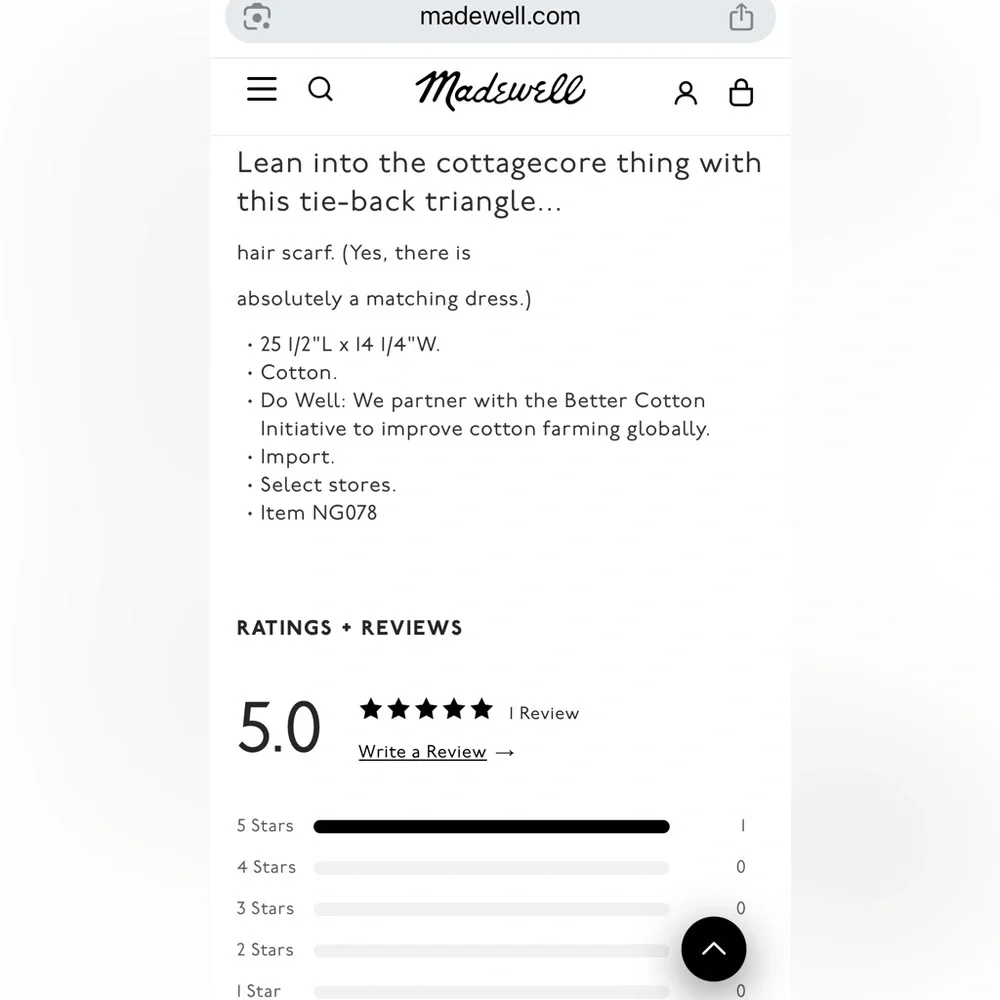 MADEWELL Florentine Floral Hair Scarf
